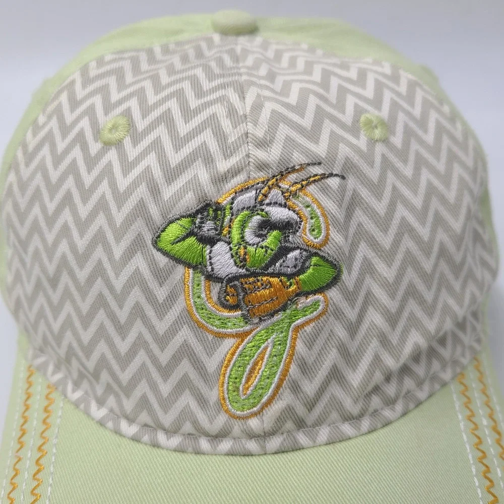 Youth Greensboro Grasshoppers Hat Strapback OC Sports Green MiLB‎ Baseball Girls
